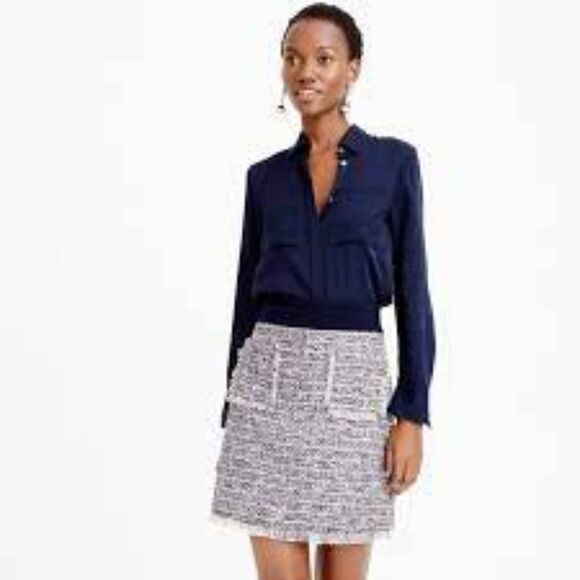 J. Crew Dresses & Skirts - J.Crew Multicolored Tweed Pockets Skirt Size 12